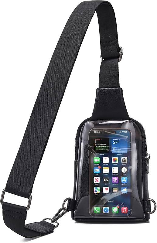 INICAT Small Crossbody Leather Screen Black